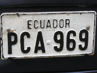 Nummerplaat Ecuador