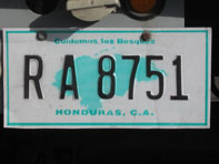 Nummerplaat van Honduras